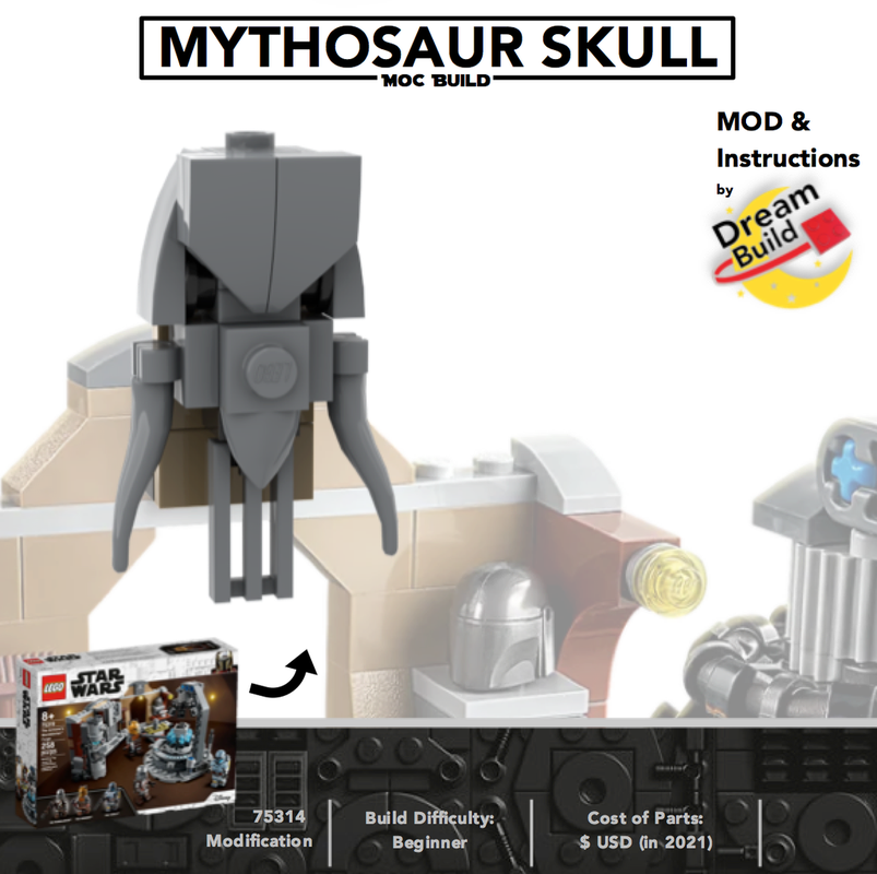 Lego The Armorer’s Forge - Beskar Mythosaur Skull ( 75319 MOD )