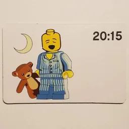 Activity Card, Time-Teaching 24-Hour Clock 20:15 / [No Color/Any Color]