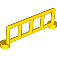 Duplo Fence / Rail 1 x 6 with 5 Rails / Yellow