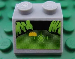 Slope 45 2 x 2 with Lime Radar Pattern (Sticker) - Set 8160