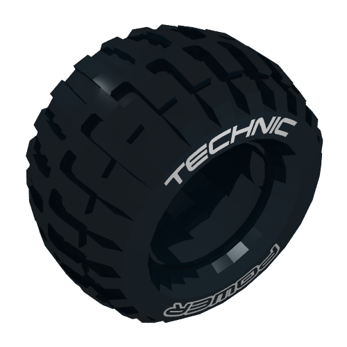 Lego Tyre Technic Power Puller with 'TECHNIC POWER' White Print