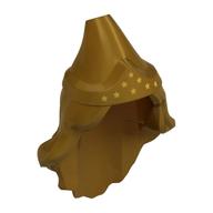 Lego Hair and Hat, Long Wavy Hair, Gold Stars print