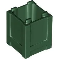 Container Box 2 x 2 x 2 - Top Opening / Dark Green