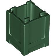 Lego Container Box 2 x 2 x 2 - Top Opening / Dark Green
