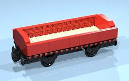 4-Wheel Flatbed Wagon (red)
