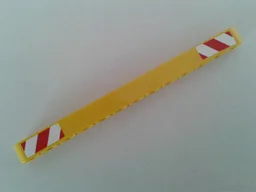 Technic, Liftarm Thick 1 x 13 with Red and White Danger Stripes Pattern on Both Ends (Stickers) - Set 8053