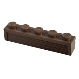 Modulex Brick 1 x 5 with Horizontal Grooves / Modulex White