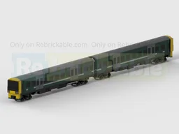 4-Wide Class 165 Networker Turbo 2-Carriage DMU Train In GWR Livery