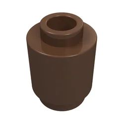 Brick Round 1 x 1 Open Stud / Brown