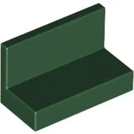 Panel 1 x 2 x 1 [Square Corners] / Dark Green
