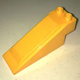 Duplo Road Section Slope with 2 Studs on Top / Bright Light Orange