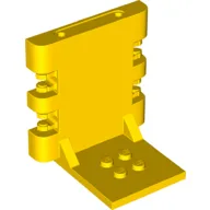 Hinge Bracket 4 x 5 x 5 Locking with 2 Fingers, Two on Each Side, 7 Teeth / Yellow