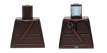 Lego Torso SW Vest with Dark Tan Stripes and Reddish Brown Shoulder Strap Pattern