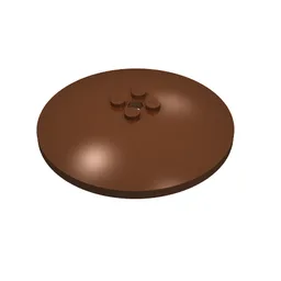 Dish 8 x 8 Inverted [Radar], Solid Studs, Rounded Anti-stud Underside / Reddish Brown