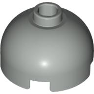 Lego Brick Round 2 x 2 Dome Top, Blocked Open Stud, Bottom Axle Holder / Light Gray