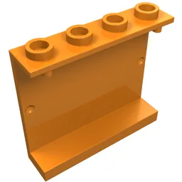 Panel 1 x 4 x 3 [Hollow Studs] / Orange