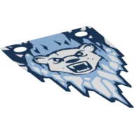 Flag 5 x 8.5 with Ice Bear Tribe Print / Trans-Clear