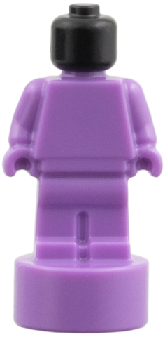 Lego Minifigure, Utensil Statuette / Trophy with Molded Black Head Pattern