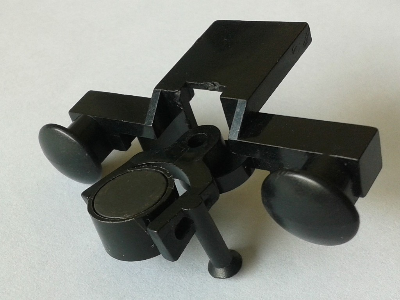 Lego Train Buffer Beam with Black Train Coupling with Pin and Black Magnet Cylindrical (4022 / 4023 / 73092)