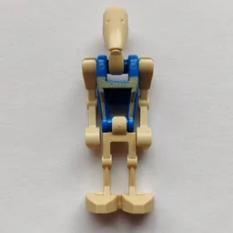 Battle Droid Pilot, Blue Torso with Tan Print, Two Bent Arms