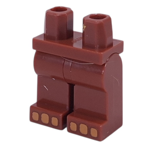 Lego Hips and Reddish Brown Legs with Medium Nougat Toes print / Reddish Brown