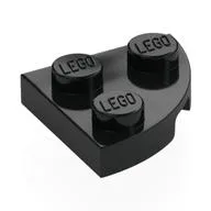 Plate Round Corner 2 x 2 / Black