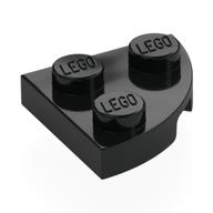 Lego Plate Round Corner 2 x 2 / Black