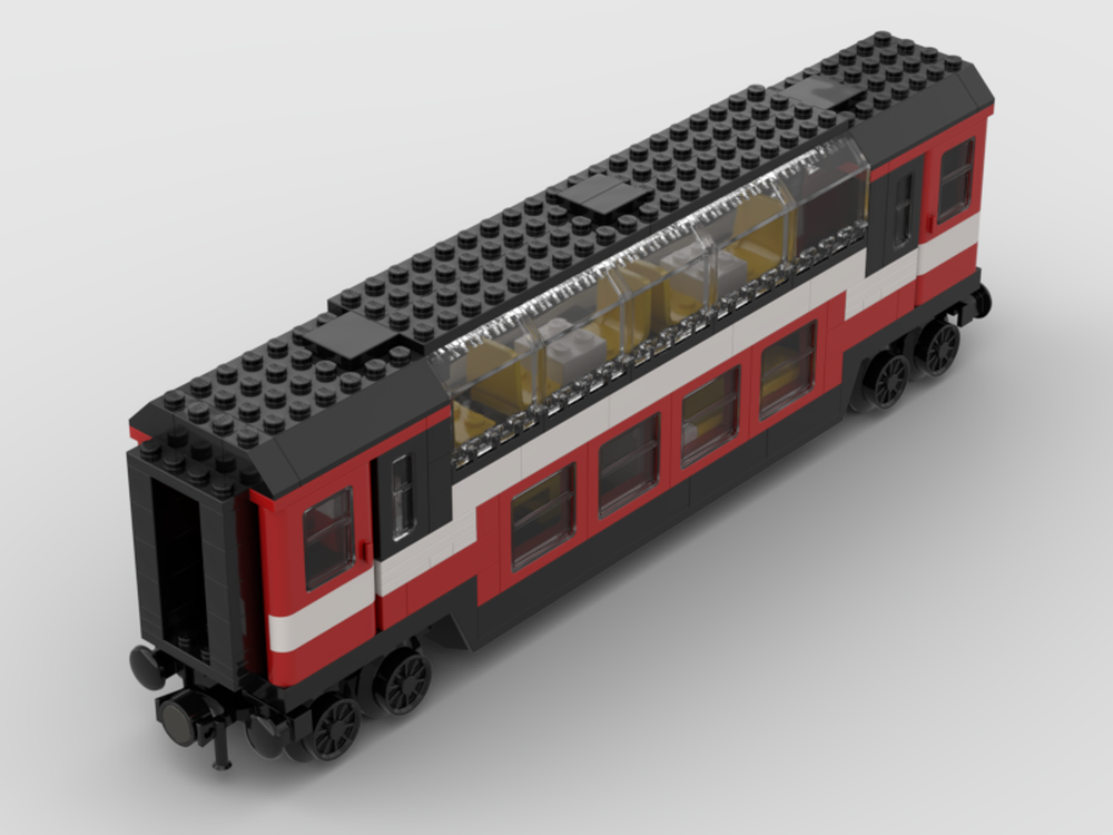 Lego Club Car (based on 4547) for High-Speed City Express Passenger Train (7745)