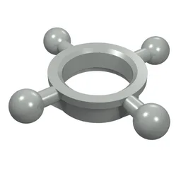 Technic Helicopter Rotor Holder with Towballs / Light Gray