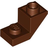 Lego Brick Sloped Inverted 45° 2 x 1 with 2/3 Cutout / Reddish Brown