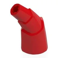Animal Body Part, Horn Stacked 45 deg. with Axle Connectors / Red