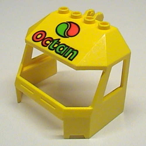 Lego Windscreen 4 x 6 x 4 Cab with Hinge and 1 x 4 Bottom Cutout and Octan Print