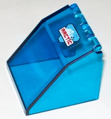 Lego Windscreen 4 x 4 x 3 Canopy with Arctic Logo Pattern (Sticker) - Set 6575