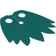 Lego Neckwear Cape, 7 Points Feathered, 2 Holes / Dark Turquoise