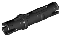 Technic Pin Long with Friction Ridges Lengthwise, 2 Center Slots / Black