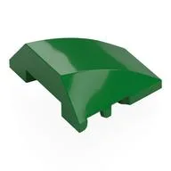 Brick Wedged, Curved 4 x 3 No Studs [Plain] / Green