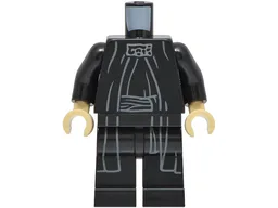 Body SMART Minifigure, Torso with Black Hips and Legs with SW Sith Robe with Belt and Dark Silver Neck Adornment Pattern (Palpatine) / Black Arms / Tan Hands
