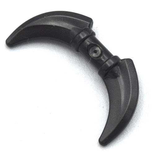Lego Weapon Scythe / Hook with Double Blades / Pearl Titanium