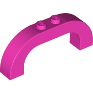 Lego Brick Arch 1 x 6 x 2 Curved Top / Dark Pink