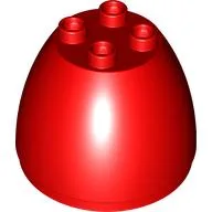 Duplo Egg, Top 4 x 4 x 2 1 / 2 / Red