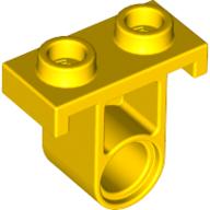 Lego Technic Pin Connector Plate with One Hole (Single on Bottom) / Yellow