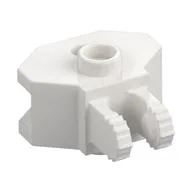 Hinge 1 x 2 Locking with 2 Fingers and Towball Socket, 9 Teeth / White