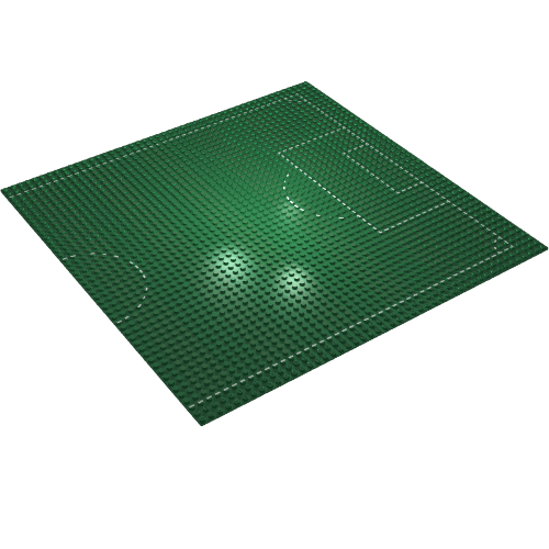 Lego Baseplate 48 x 48 with Playing Field Print / Green