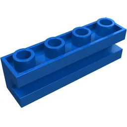Brick Special 1 x 4 with Groove / Blue