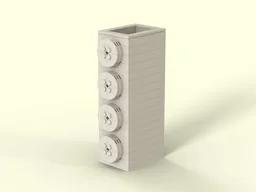 Simple White Brick Vase