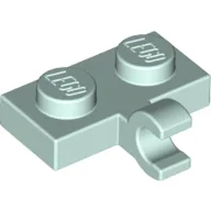 Plate Special 1 x 2 with Clip Horizontal on Side / Light Aqua