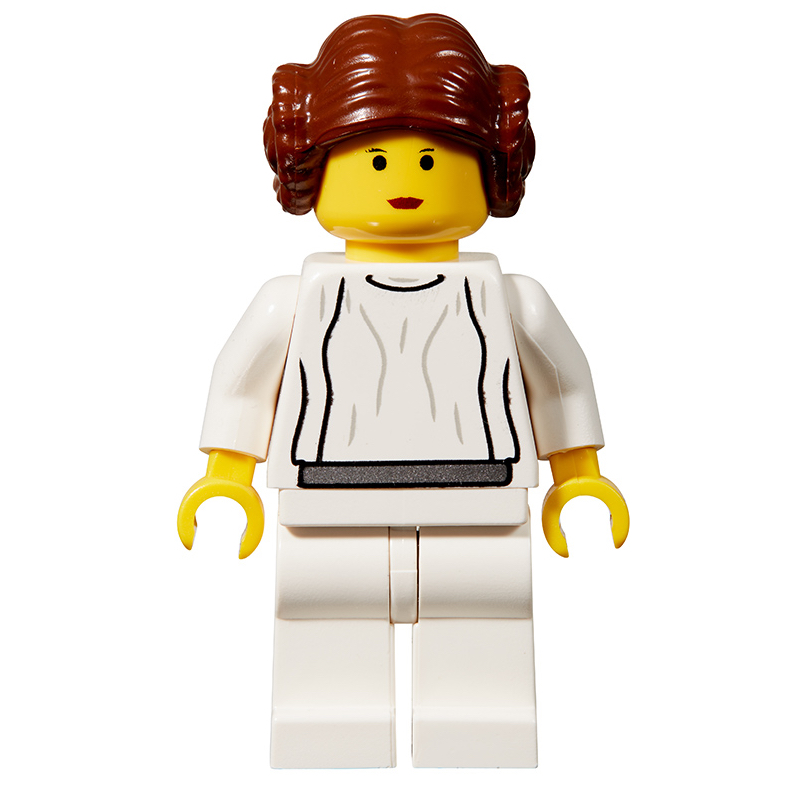 Lego Princess Leia, White Robe, Yellow Skin (3626b Head)