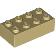 Brick 2 x 4 / Metallic Gold