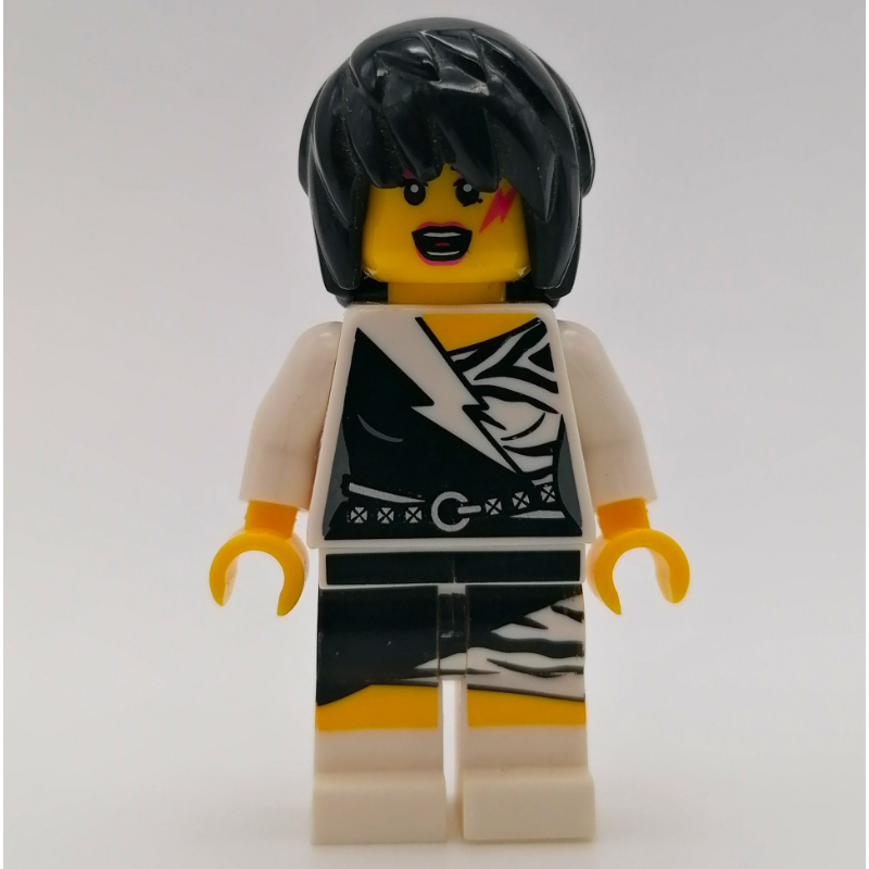 Lego Rock Band - White Torso, White Legs, Black Hair