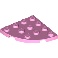 Lego Plate Round Corner 4 x 4 / Bright Pink
